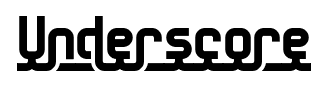 Underscore font