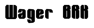 Wager BRK font