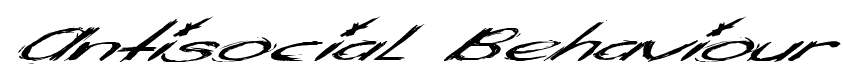 Antisocial Behaviour font