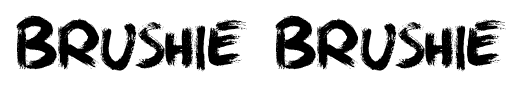 Brushie Brushie font