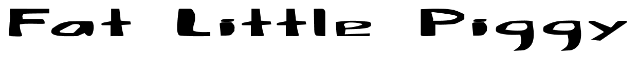 Fat Little Piggy font