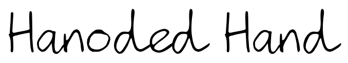 Hanoded Hand font