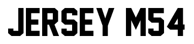 Jersey M54 font