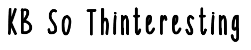 KB So Thinteresting font