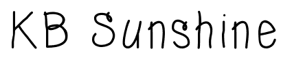KB Sunshine font