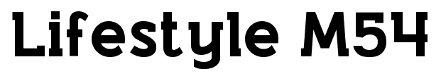 Lifestyle M54 font