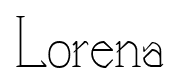 Lorena font