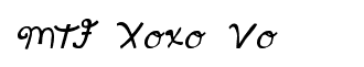 MTF Xoxo Vo.1 font