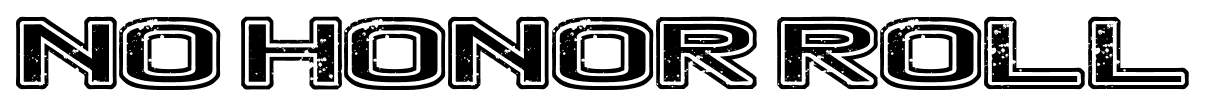 No Honor Roll font