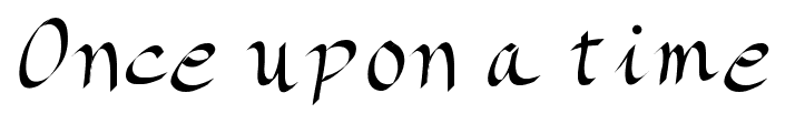 Once upon a time font
