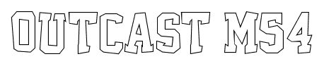 Outcast M54 font