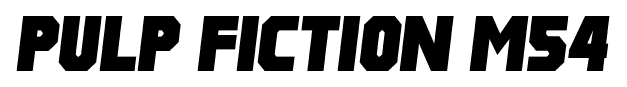 Pulp Fiction M54 font