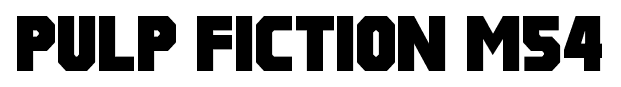 Pulp Fiction M54 font