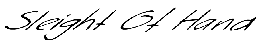 Sleight Of Hand font