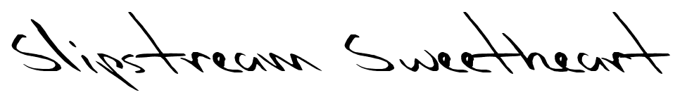 Slipstream Sweetheart font