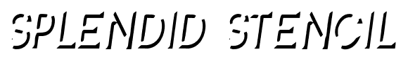 Splendid Stencil font