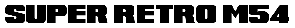 Super Retro M54 font