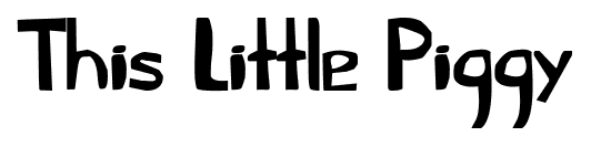 This Little Piggy font