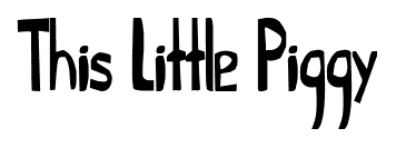 This Little Piggy font