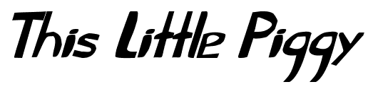 This Little Piggy font