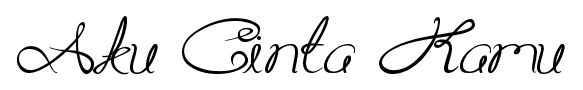 Aku Cinta Kamu font