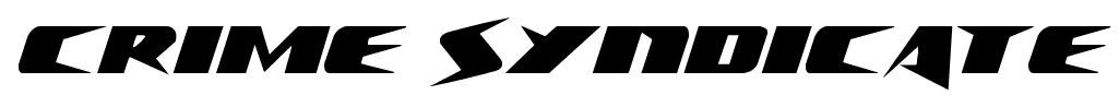 Crime Syndicate font