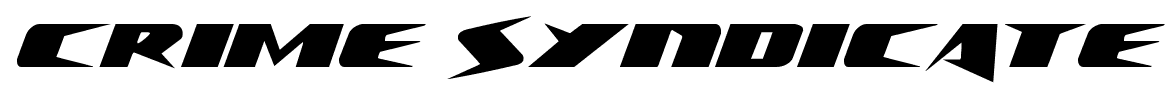 Crime Syndicate font