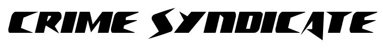 Crime Syndicate font