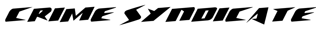 Crime Syndicate font