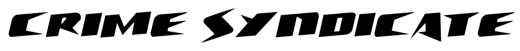 Crime Syndicate font