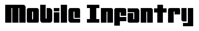 Mobile Infantry font