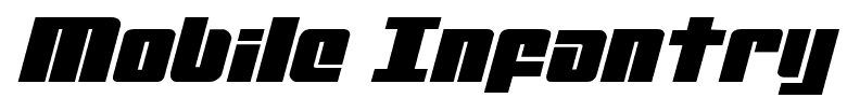 Mobile Infantry font