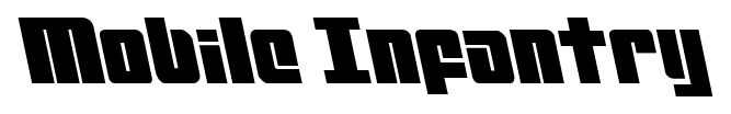 Mobile Infantry font
