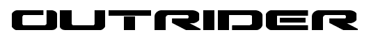 Outrider font