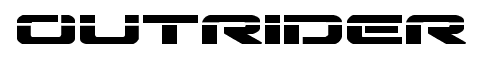 Outrider font
