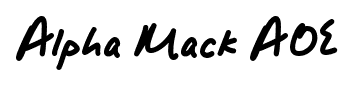 Alpha Mack AOE font