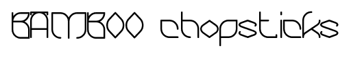 BAMBOO chopsticks font