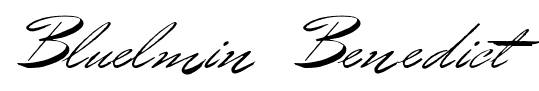 Bluelmin Benedict font
