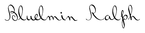 Bluelmin Ralph font