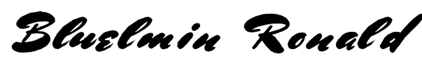 Bluelmin Ronald font