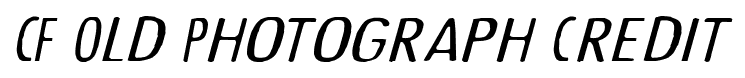 CF Old Photograph Credit font