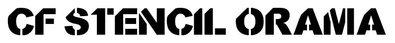 CF Stencil Orama font