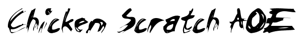 Chicken Scratch AOE font