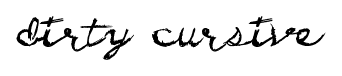 Dirty Cursive font