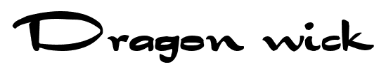 Dragon wick font