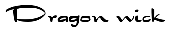 Dragon wick font