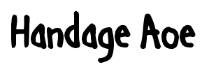 Handage Aoe font
