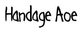Handage Aoe font