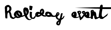 Holiday Event font