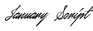 January Script font